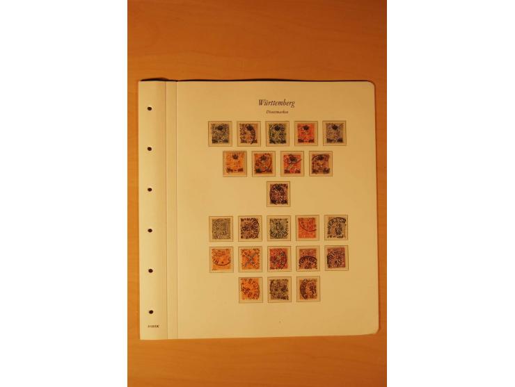 1849/1920, ungebrauchte und gestempelte Sammlung  von Baden bis Württemberg. mit guten Werten wie Baden Mi.-Nr. 1a mit blauem
