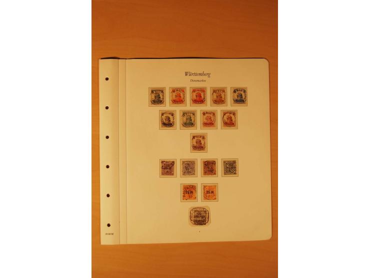 1849/1920, ungebrauchte und gestempelte Sammlung  von Baden bis Württemberg. mit guten Werten wie Baden Mi.-Nr. 1a mit blauem