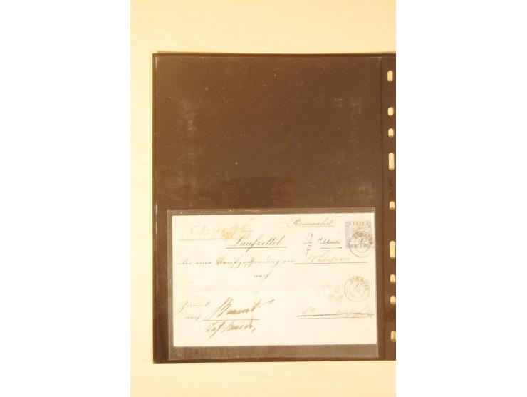 1850/68, hochwertiger kleiner Sammlungsbestand,dabei Mi.-Nr. 1a im 3er-Streifen vom Bogenrand, Nr. 17a und 23 als wertstufeng