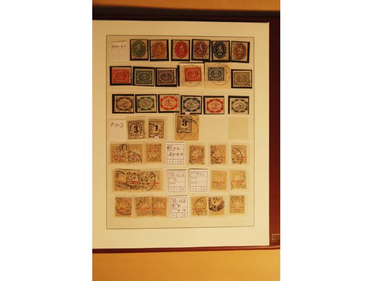 1849/1920, gestempelte Sammlung mit u.a. Mi.-Nr. 1, 3II, 4I, 5b, 7, 13a+b, 19, 21c, 29X, 36, D29, D43 etc., vieles sign., auc