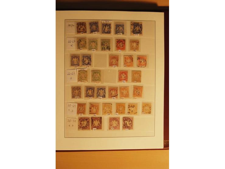 1849/1920, gestempelte Sammlung mit u.a. Mi.-Nr. 1, 3II, 4I, 5b, 7, 13a+b, 19, 21c, 29X, 36, D29, D43 etc., vieles sign., auc