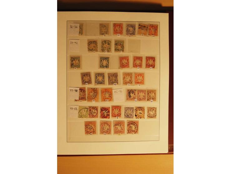 1849/1920, gestempelte Sammlung mit u.a. Mi.-Nr. 1, 3II, 4I, 5b, 7, 13a+b, 19, 21c, 29X, 36, D29, D43 etc., vieles sign., auc