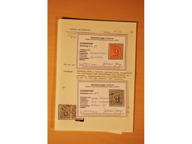 1859/67, ungebrauchte, ungestempelte spezialisierte alte Sammlung mit vielen besseren und interessanten Stücken, dabei u.a. M
