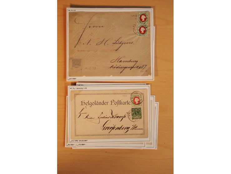 1867/79, ungebrauchte und gestempelte alte Partie mit 28 Briefen und Karten, dabei u.a. Mi.-Nr. 1I, Nr. 4 mit Hamburger Stadt