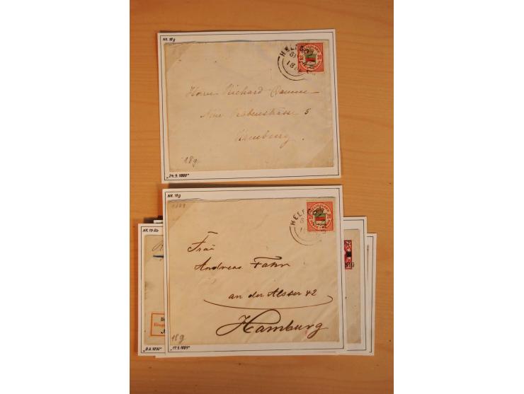 1867/79, ungebrauchte und gestempelte alte Partie mit 28 Briefen und Karten, dabei u.a. Mi.-Nr. 1I, Nr. 4 mit Hamburger Stadt