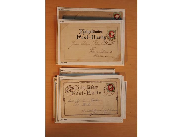 1867/79, ungebrauchte und gestempelte alte Partie mit 28 Briefen und Karten, dabei u.a. Mi.-Nr. 1I, Nr. 4 mit Hamburger Stadt