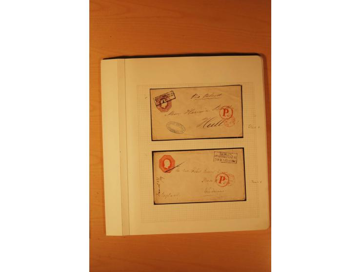1850/67, zweibändige alte gestempelte Sammlung, dabei rd. 140 Briefe und gebrauchte Ganzsachen sowie eine Vielzahl von losen 
