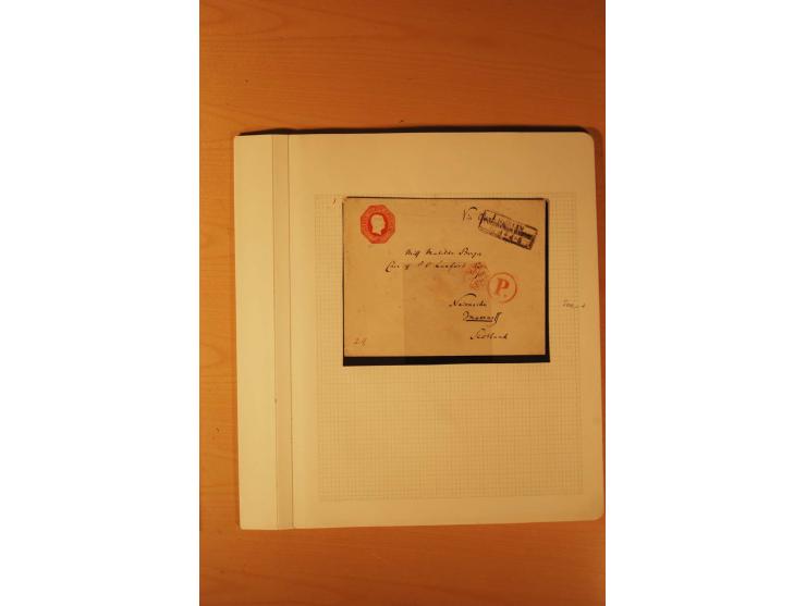 1850/67, zweibändige alte gestempelte Sammlung, dabei rd. 140 Briefe und gebrauchte Ganzsachen sowie eine Vielzahl von losen 