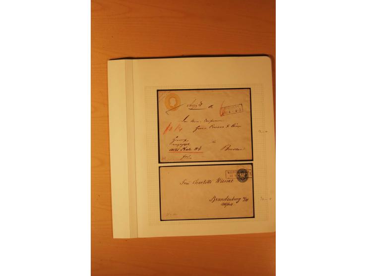 1850/67, zweibändige alte gestempelte Sammlung, dabei rd. 140 Briefe und gebrauchte Ganzsachen sowie eine Vielzahl von losen 