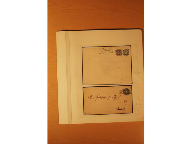 1850/67, zweibändige alte gestempelte Sammlung, dabei rd. 140 Briefe und gebrauchte Ganzsachen sowie eine Vielzahl von losen 