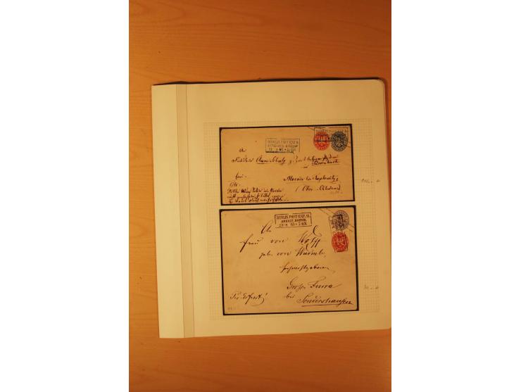1850/67, zweibändige alte gestempelte Sammlung, dabei rd. 140 Briefe und gebrauchte Ganzsachen sowie eine Vielzahl von losen 