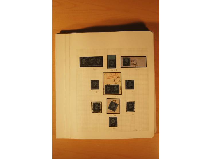 1850/67, zweibändige alte gestempelte Sammlung, dabei rd. 140 Briefe und gebrauchte Ganzsachen sowie eine Vielzahl von losen 