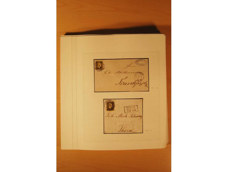 1850/67, zweibändige alte gestempelte Sammlung, dabei rd. 140 Briefe und gebrauchte Ganzsachen sowie eine Vielzahl von losen 