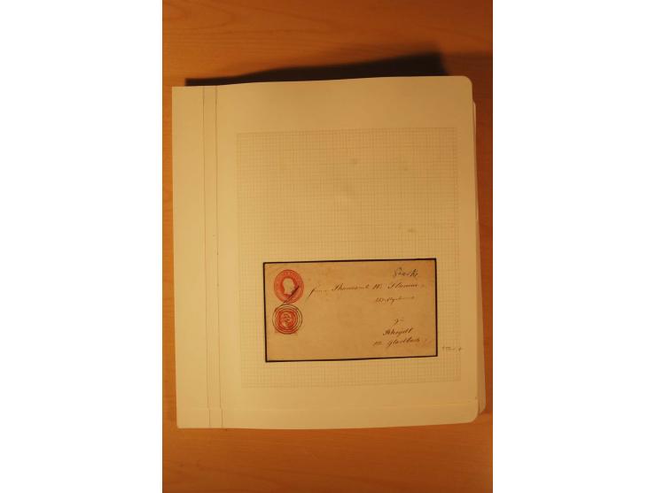 1850/67, zweibändige alte gestempelte Sammlung, dabei rd. 140 Briefe und gebrauchte Ganzsachen sowie eine Vielzahl von losen 