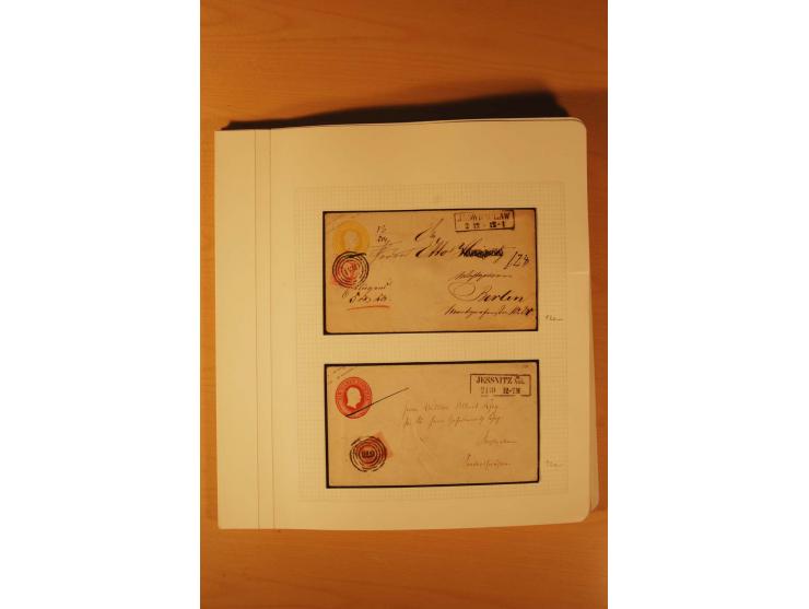 1850/67, zweibändige alte gestempelte Sammlung, dabei rd. 140 Briefe und gebrauchte Ganzsachen sowie eine Vielzahl von losen 