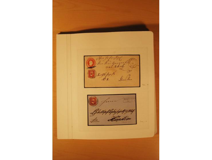 1850/67, zweibändige alte gestempelte Sammlung, dabei rd. 140 Briefe und gebrauchte Ganzsachen sowie eine Vielzahl von losen 