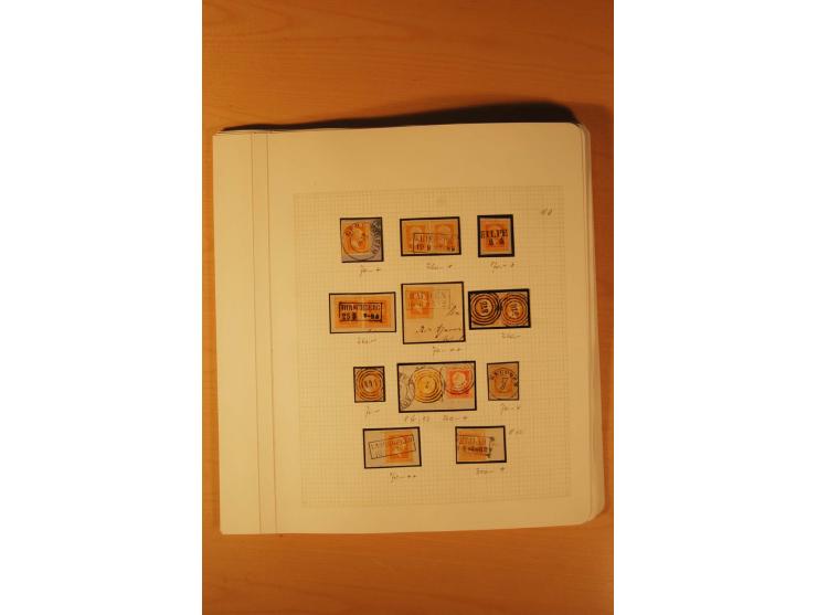1850/67, zweibändige alte gestempelte Sammlung, dabei rd. 140 Briefe und gebrauchte Ganzsachen sowie eine Vielzahl von losen 