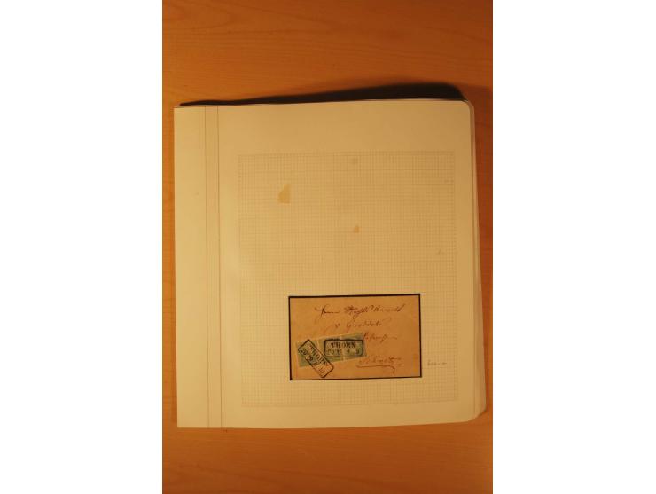 1850/67, zweibändige alte gestempelte Sammlung, dabei rd. 140 Briefe und gebrauchte Ganzsachen sowie eine Vielzahl von losen 