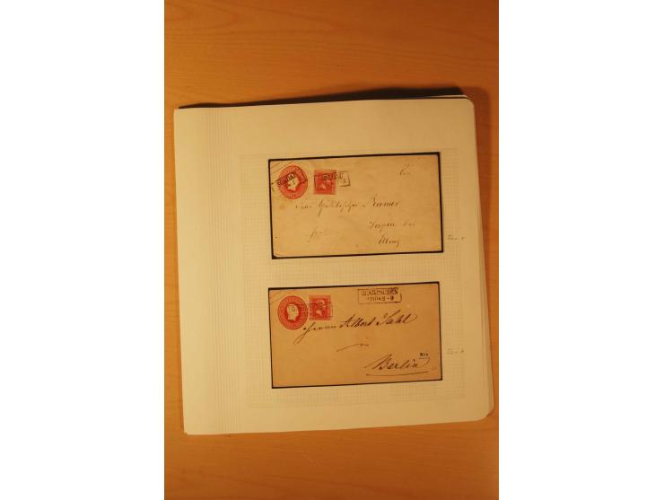 1850/67, zweibändige alte gestempelte Sammlung, dabei rd. 140 Briefe und gebrauchte Ganzsachen sowie eine Vielzahl von losen 