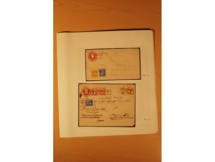 1850/67, zweibändige alte gestempelte Sammlung, dabei rd. 140 Briefe und gebrauchte Ganzsachen sowie eine Vielzahl von losen 