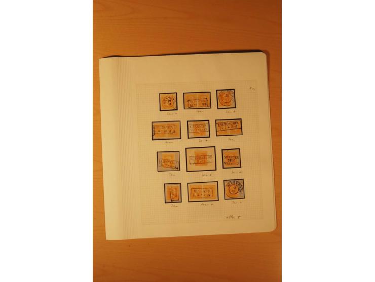 1850/67, zweibändige alte gestempelte Sammlung, dabei rd. 140 Briefe und gebrauchte Ganzsachen sowie eine Vielzahl von losen 