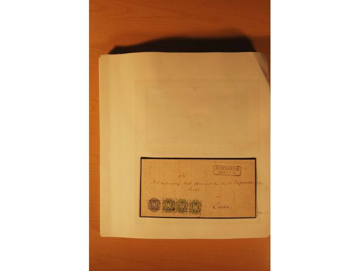 1850/67, zweibändige alte gestempelte Sammlung, dabei rd. 140 Briefe und gebrauchte Ganzsachen sowie eine Vielzahl von losen 