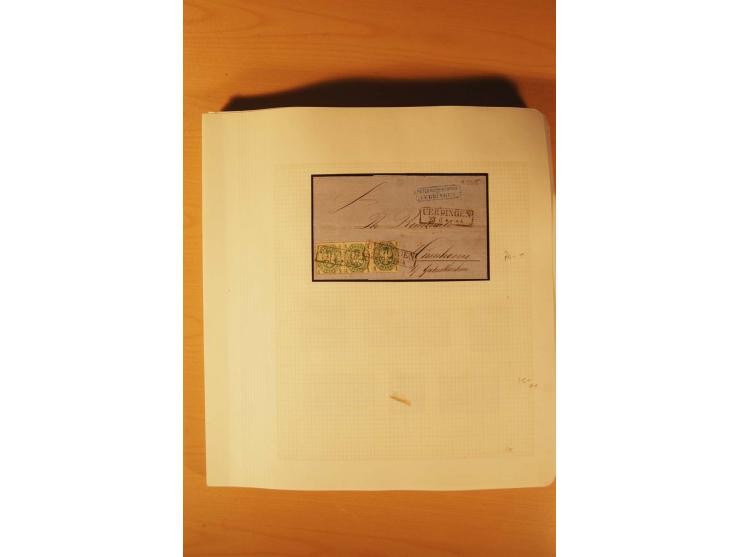 1850/67, zweibändige alte gestempelte Sammlung, dabei rd. 140 Briefe und gebrauchte Ganzsachen sowie eine Vielzahl von losen 