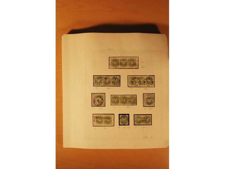 1850/67, zweibändige alte gestempelte Sammlung, dabei rd. 140 Briefe und gebrauchte Ganzsachen sowie eine Vielzahl von losen 