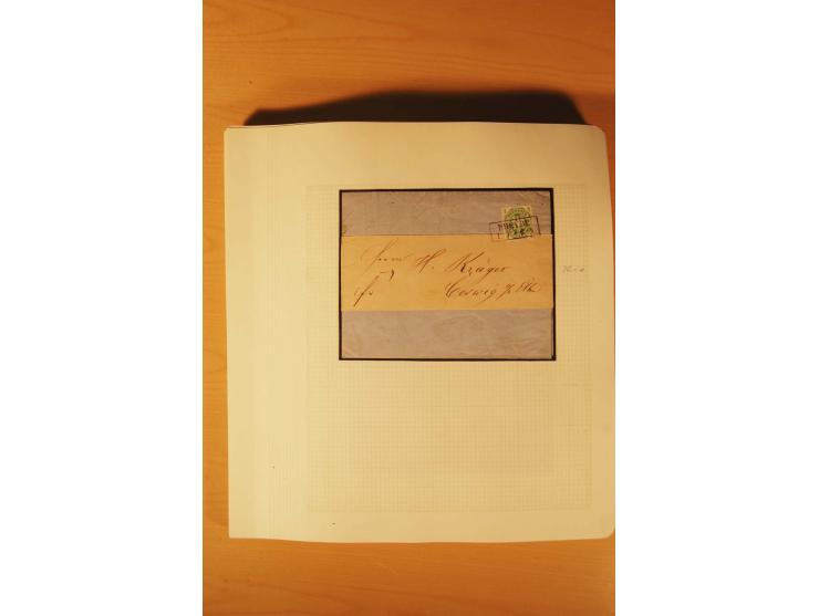 1850/67, zweibändige alte gestempelte Sammlung, dabei rd. 140 Briefe und gebrauchte Ganzsachen sowie eine Vielzahl von losen 