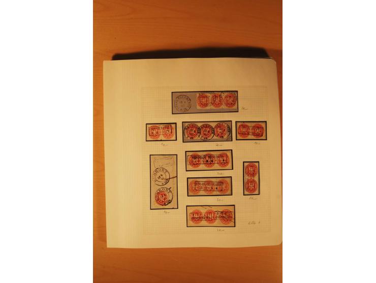 1850/67, zweibändige alte gestempelte Sammlung, dabei rd. 140 Briefe und gebrauchte Ganzsachen sowie eine Vielzahl von losen 