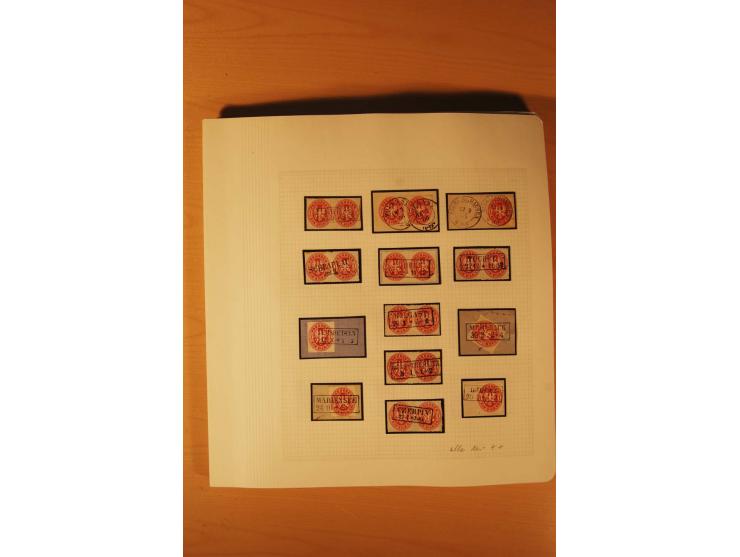 1850/67, zweibändige alte gestempelte Sammlung, dabei rd. 140 Briefe und gebrauchte Ganzsachen sowie eine Vielzahl von losen 