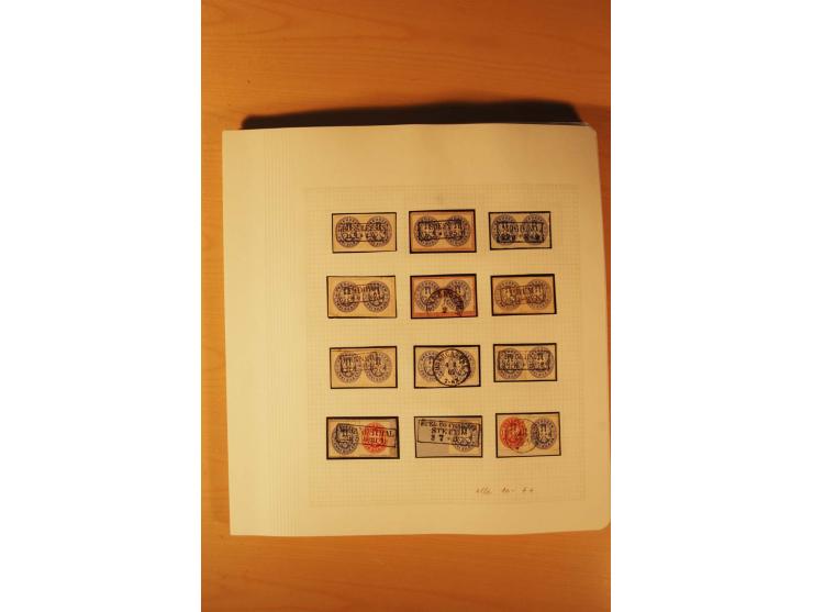 1850/67, zweibändige alte gestempelte Sammlung, dabei rd. 140 Briefe und gebrauchte Ganzsachen sowie eine Vielzahl von losen 