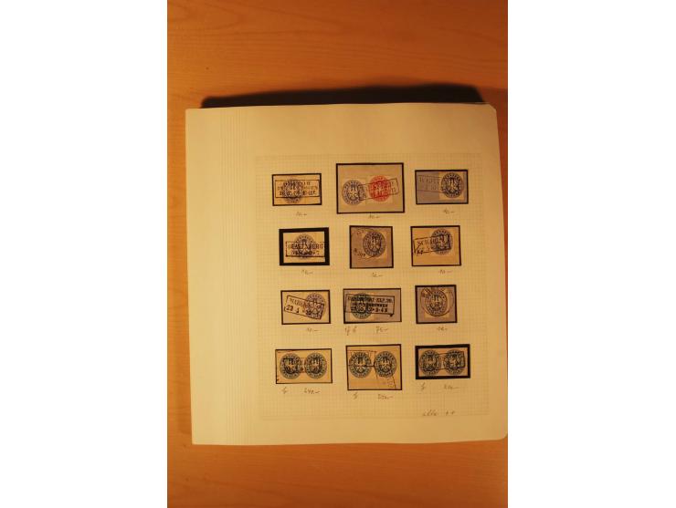 1850/67, zweibändige alte gestempelte Sammlung, dabei rd. 140 Briefe und gebrauchte Ganzsachen sowie eine Vielzahl von losen 