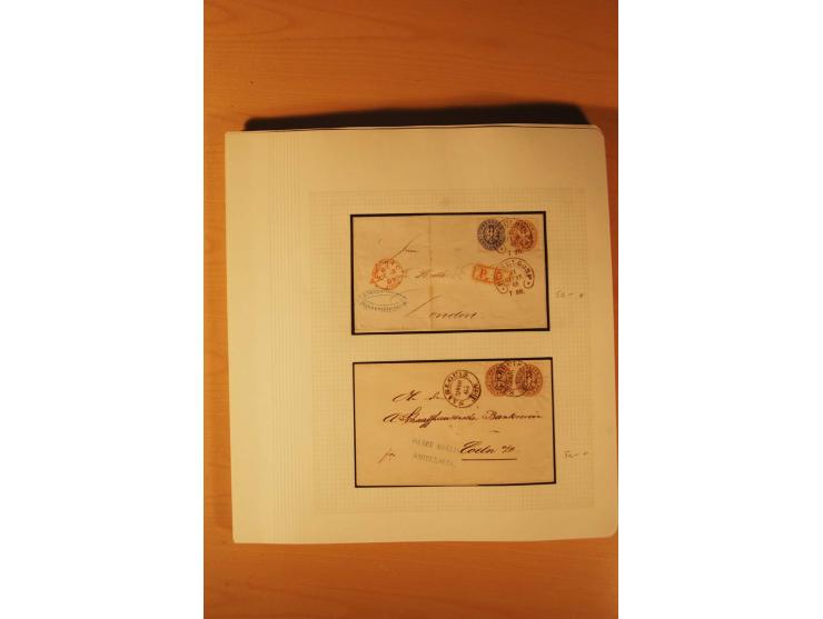 1850/67, zweibändige alte gestempelte Sammlung, dabei rd. 140 Briefe und gebrauchte Ganzsachen sowie eine Vielzahl von losen 