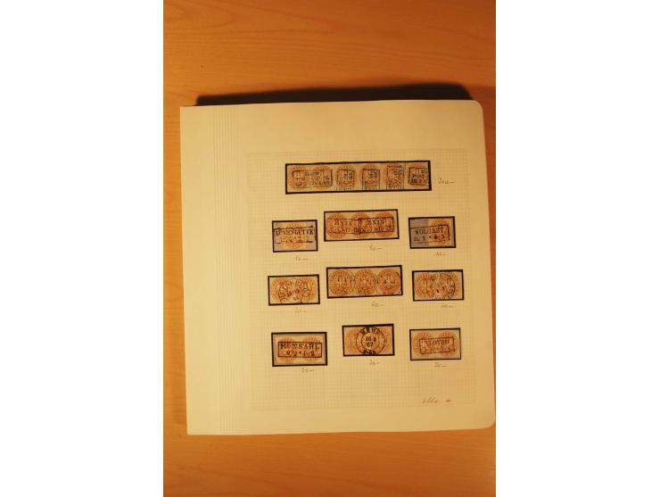 1850/67, zweibändige alte gestempelte Sammlung, dabei rd. 140 Briefe und gebrauchte Ganzsachen sowie eine Vielzahl von losen 