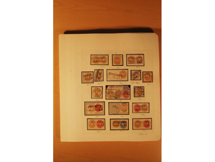 1850/67, zweibändige alte gestempelte Sammlung, dabei rd. 140 Briefe und gebrauchte Ganzsachen sowie eine Vielzahl von losen 