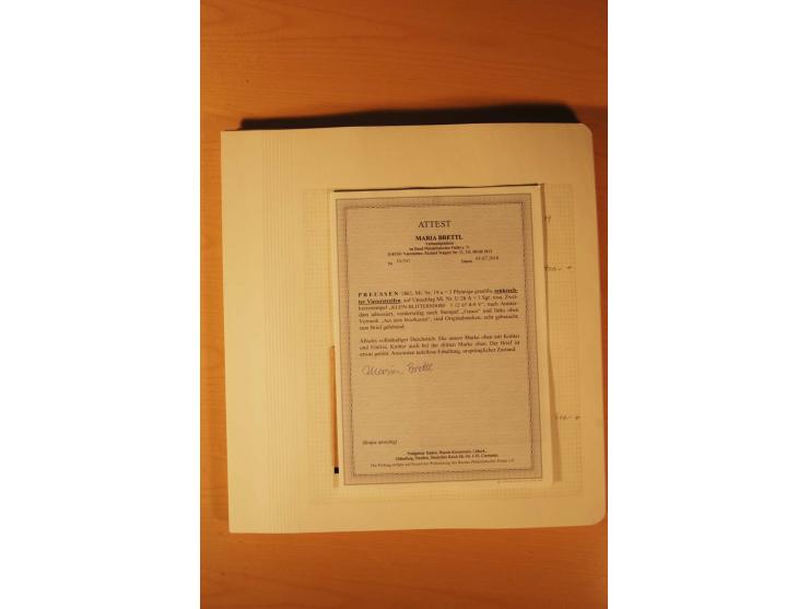 1850/67, zweibändige alte gestempelte Sammlung, dabei rd. 140 Briefe und gebrauchte Ganzsachen sowie eine Vielzahl von losen 