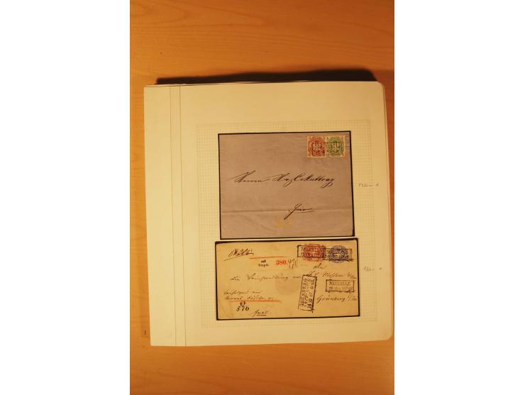 1850/67, zweibändige alte gestempelte Sammlung, dabei rd. 140 Briefe und gebrauchte Ganzsachen sowie eine Vielzahl von losen 