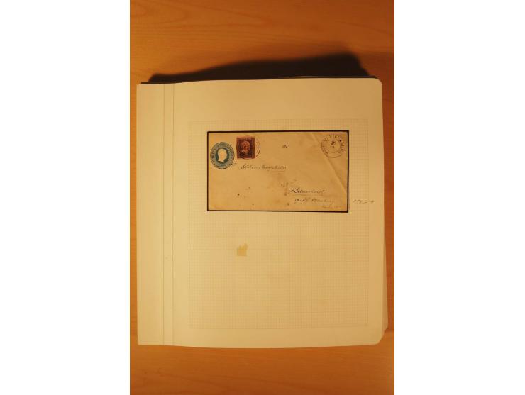1850/67, zweibändige alte gestempelte Sammlung, dabei rd. 140 Briefe und gebrauchte Ganzsachen sowie eine Vielzahl von losen 