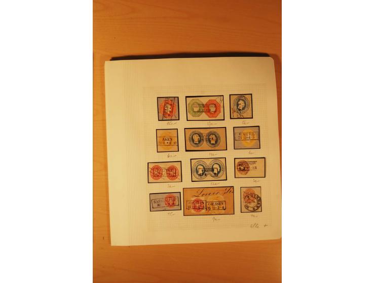 1850/67, zweibändige alte gestempelte Sammlung, dabei rd. 140 Briefe und gebrauchte Ganzsachen sowie eine Vielzahl von losen 