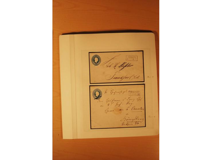 1850/67, zweibändige alte gestempelte Sammlung, dabei rd. 140 Briefe und gebrauchte Ganzsachen sowie eine Vielzahl von losen 