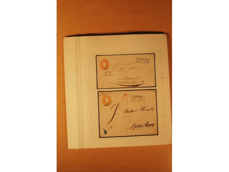 1850/67, zweibändige alte gestempelte Sammlung, dabei rd. 140 Briefe und gebrauchte Ganzsachen sowie eine Vielzahl von losen 