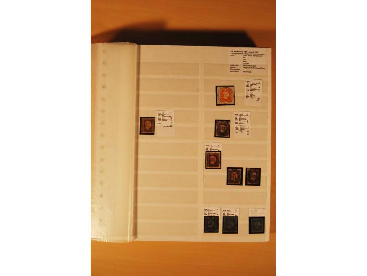 1850/67, ungebrauchte und gestempelte Sammlung, dabei Farbnuancen, dünnes Papier, Plattenfehler wie Mi.-Nr. 11I (Attest Kasta