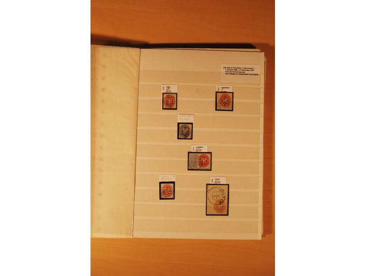 1850/67, ungebrauchte und gestempelte Sammlung, dabei Farbnuancen, dünnes Papier, Plattenfehler wie Mi.-Nr. 11I (Attest Kasta