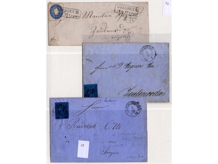 1850/67, gestempelte Sammlung mit u.a. Mi.-Nr. 1a (kleine Mängel), 2Ia (2), 2Id, 2IId, 12 (7), 13 (3), 18aa, 19d (2), 19f etc