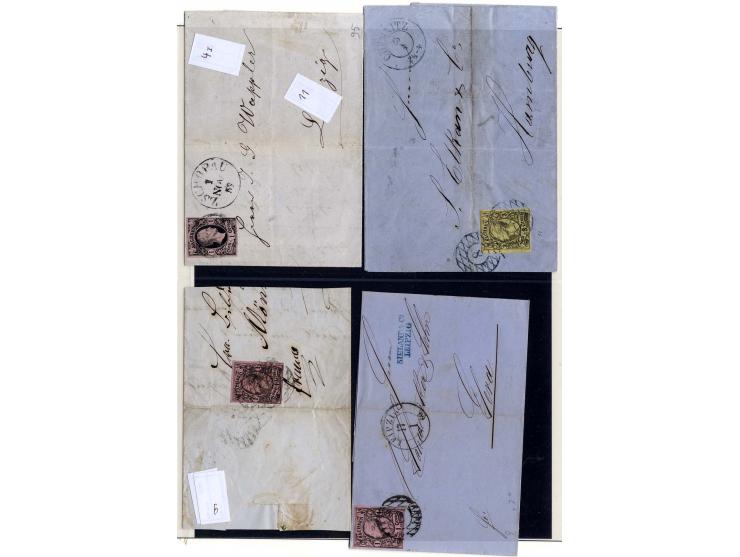 1850/67, gestempelte Sammlung mit u.a. Mi.-Nr. 1a (kleine Mängel), 2Ia (2), 2Id, 2IId, 12 (7), 13 (3), 18aa, 19d (2), 19f etc