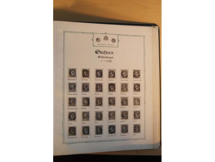 NUMMERNSTEMPEL-SAMMLUNG WALTER OPITZ: Spezialalbum von Heinrich Eggersglüss von 1898 mit 2 vollständigen Nummernstempel-Samml
