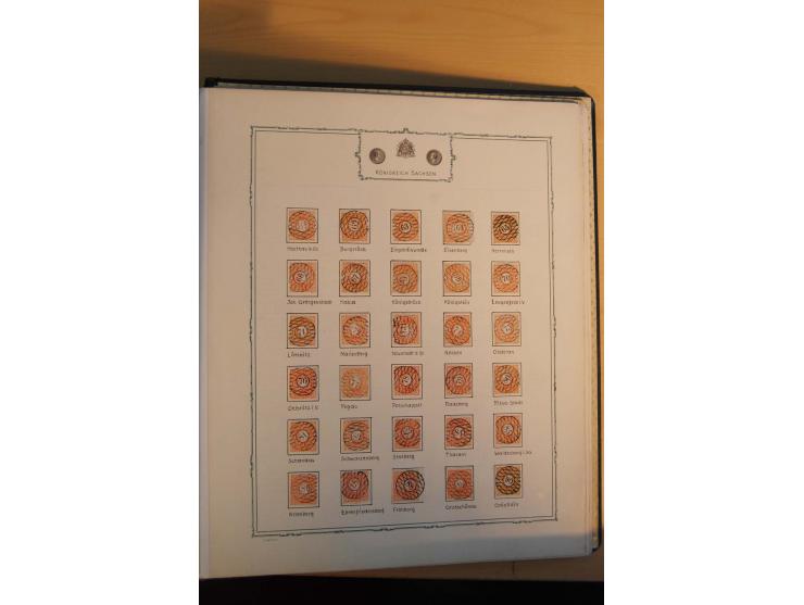 NUMMERNSTEMPEL-SAMMLUNG WALTER OPITZ: Spezialalbum von Heinrich Eggersglüss von 1898 mit 2 vollständigen Nummernstempel-Samml
