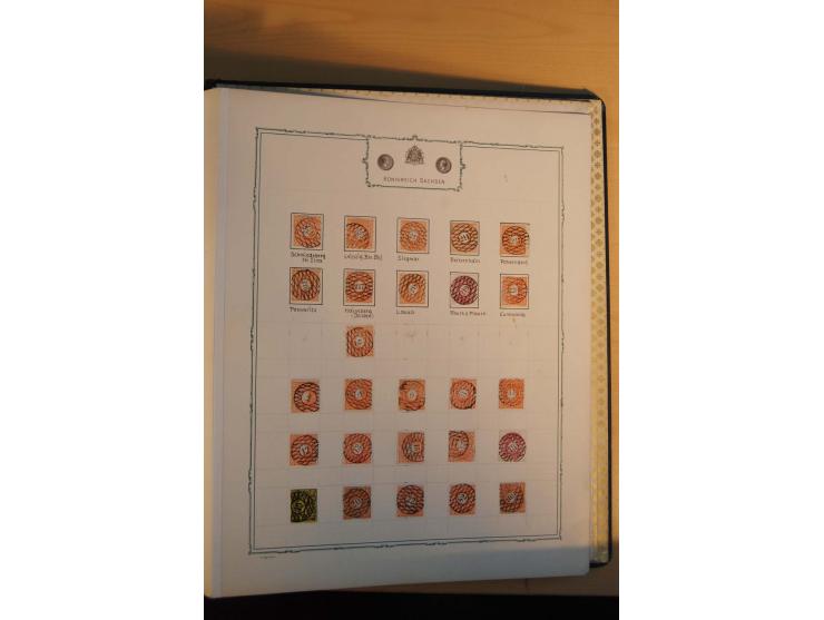 NUMMERNSTEMPEL-SAMMLUNG WALTER OPITZ: Spezialalbum von Heinrich Eggersglüss von 1898 mit 2 vollständigen Nummernstempel-Samml