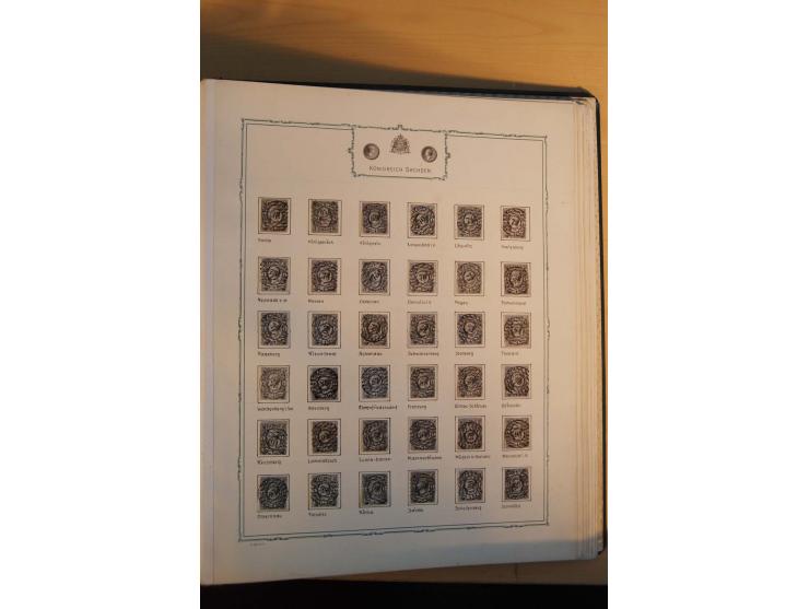 NUMMERNSTEMPEL-SAMMLUNG WALTER OPITZ: Spezialalbum von Heinrich Eggersglüss von 1898 mit 2 vollständigen Nummernstempel-Samml